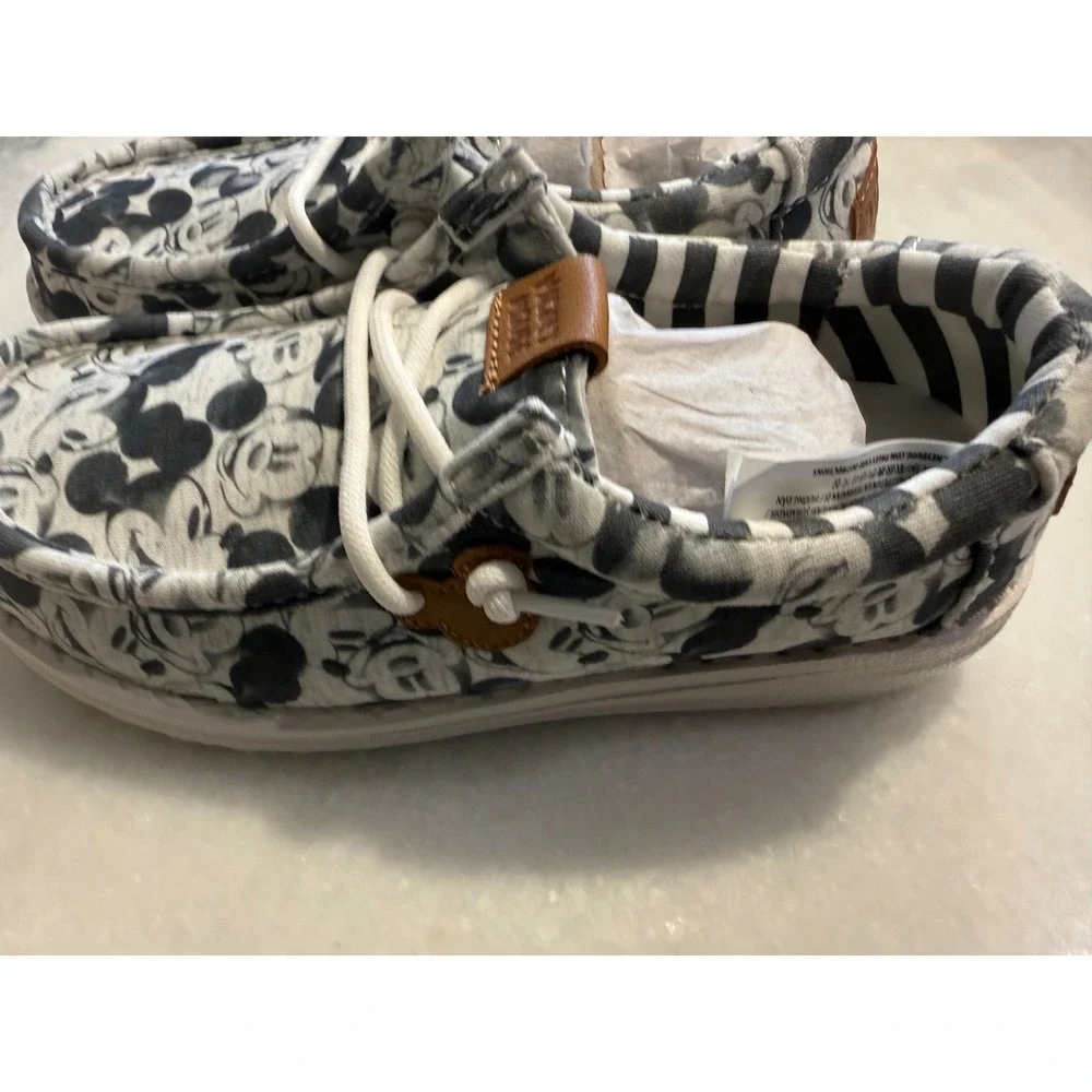 Hey Dude Wally Y Mickey Mouse Loafers Kids Size C13 Grey Multi Disney 44952-1HK